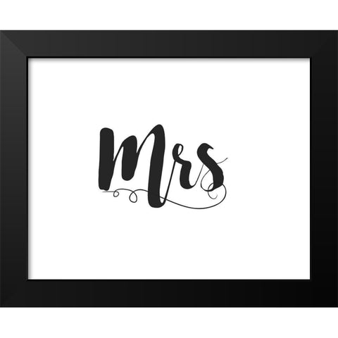 Mr. and Mrs. II Black Modern Wood Framed Art Print by CAD DESIGNS