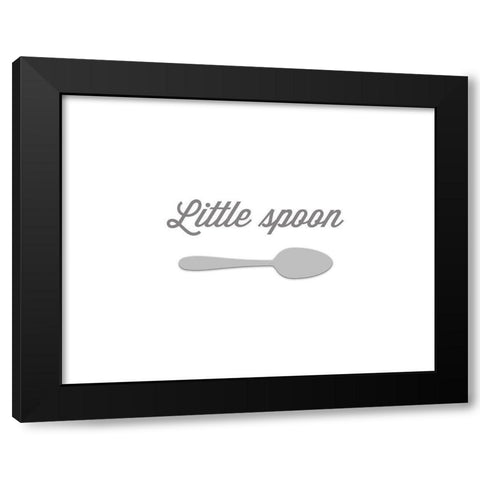 Little Spoon Black Modern Wood Framed Art Print with Double Matting by CAD DESIGNS