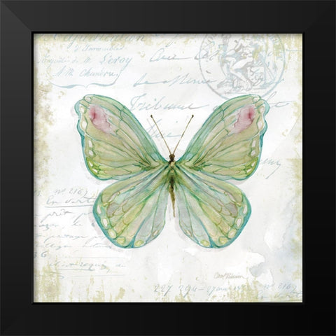 Garden Moth Black Modern Wood Framed Art Print by Robinson, Carol