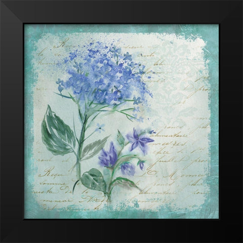 Hydrangea Medley Black Modern Wood Framed Art Print by Robinson, Carol