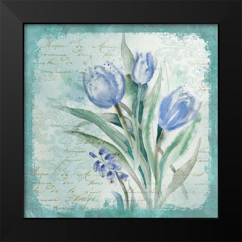 Tulip Medley Black Modern Wood Framed Art Print by Robinson, Carol