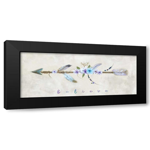 Boho Arrow I Black Modern Wood Framed Art Print with Double Matting by Dunlap, Marilyn