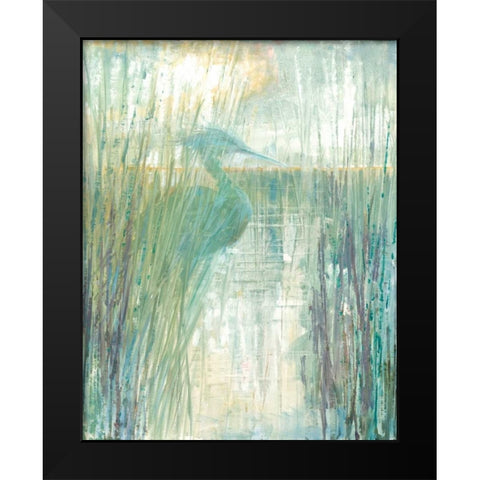 Morning Egret I Black Modern Wood Framed Art Print by Manning, Ruane