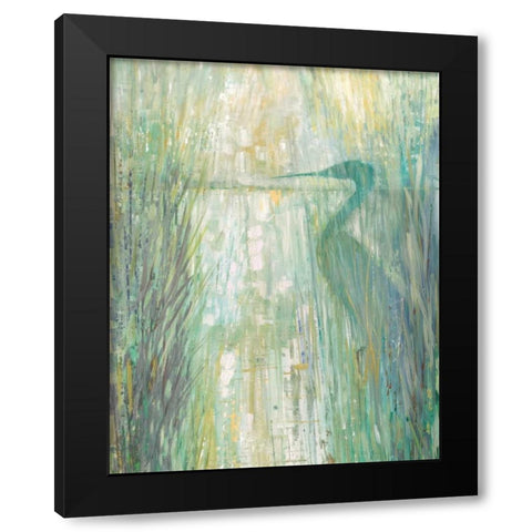 Morning Egret II Black Modern Wood Framed Art Print by Manning, Ruane