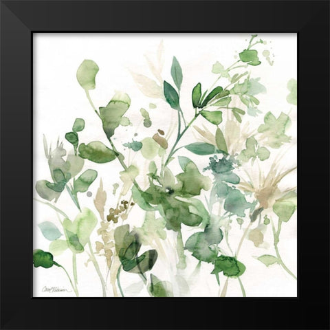 Sage Garden I Black Modern Wood Framed Art Print by Robinson, Carol