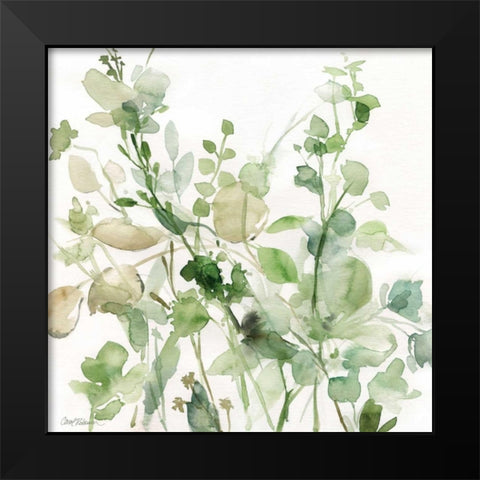 Sage Garden II Black Modern Wood Framed Art Print by Robinson, Carol