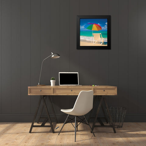 Bright Beach II Black Modern Wood Framed Art Print by Delimont, Danita