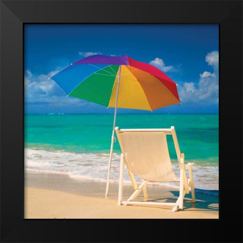 Bright Beach II Black Modern Wood Framed Art Print by Delimont, Danita