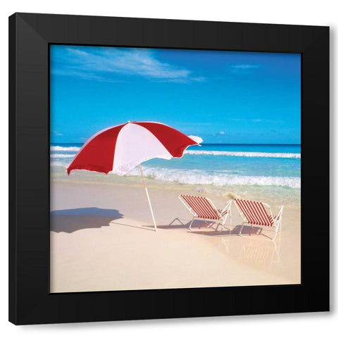 Bright Beach IV Black Modern Wood Framed Art Print with Double Matting by Delimont, Danita