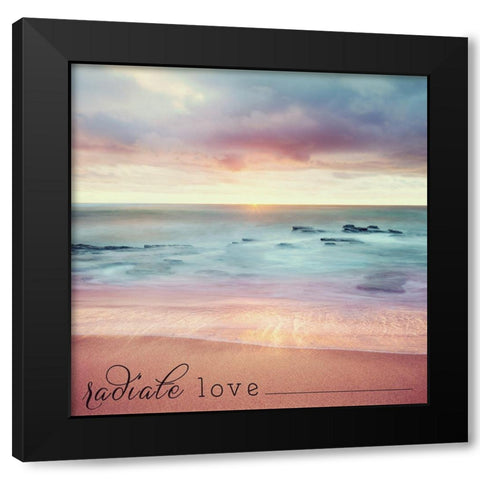 Radiate Love Black Modern Wood Framed Art Print with Double Matting by Frank, Christopher Talbot
