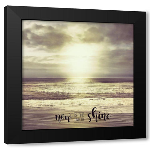 Now is the Time to Shine Black Modern Wood Framed Art Print with Double Matting by Calascibetta, Mike