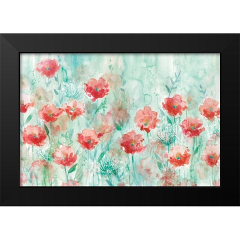 Poppies and Queen Black Modern Wood Framed Art Print by Robinson, Carol
