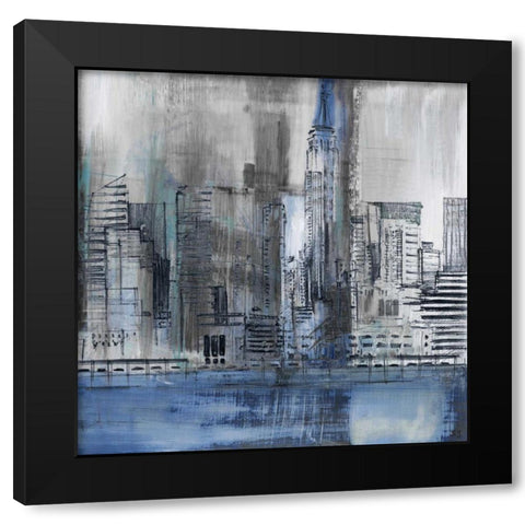 Empire State Black Modern Wood Framed Art Print with Double Matting by Jill, Susan