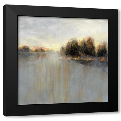 Rainy Sunset II Black Modern Wood Framed Art Print with Double Matting by Nan