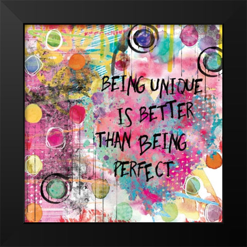 Being Unique Black Modern Wood Framed Art Print by Robinson, Carol