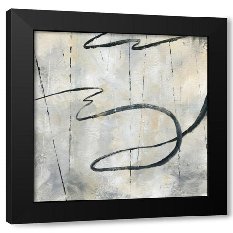 Neutral Dance I Black Modern Wood Framed Art Print with Double Matting by Nan