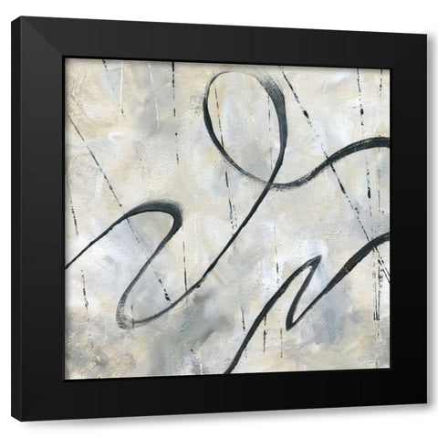 Neutral Dance II Black Modern Wood Framed Art Print with Double Matting by Nan