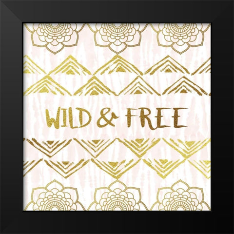 Wild and Free Black Modern Wood Framed Art Print by Murray, Amanda