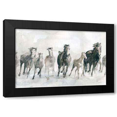 Running Wild Black Modern Wood Framed Art Print by Robinson, Carol