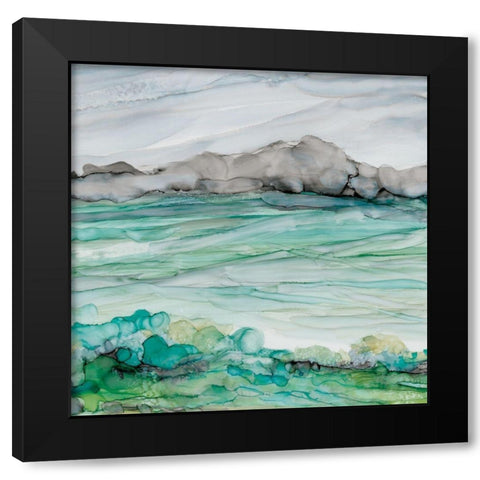 Sea of Marble II Black Modern Wood Framed Art Print with Double Matting by Robinson, Carol