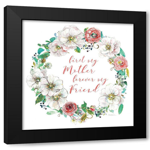 First My Mother Black Modern Wood Framed Art Print by Robinson, Carol