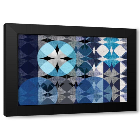 Modern Quilt Black Modern Wood Framed Art Print with Double Matting by Donovan, Maria