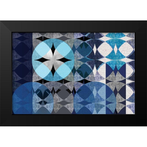 Modern Quilt Black Modern Wood Framed Art Print by Donovan, Maria