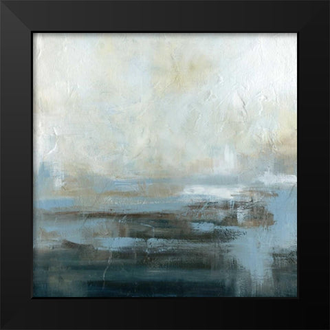 Morning Abstract Black Modern Wood Framed Art Print by Robinson, Carol