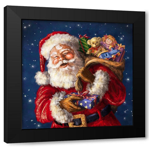 Jolly Old St. Nick Black Modern Wood Framed Art Print by Corti, Marcello