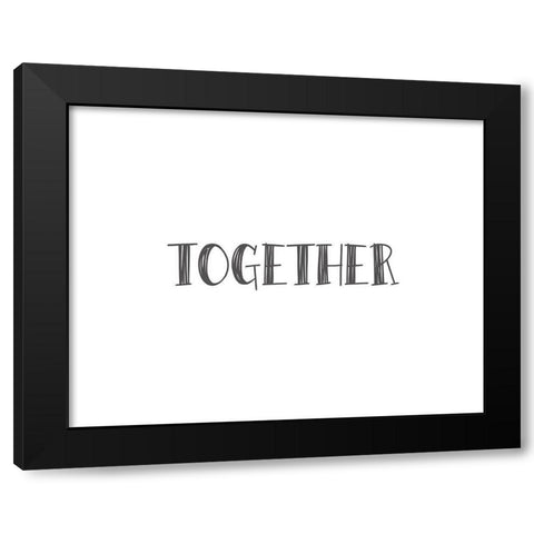 Together Black Modern Wood Framed Art Print by CAD DESIGNS