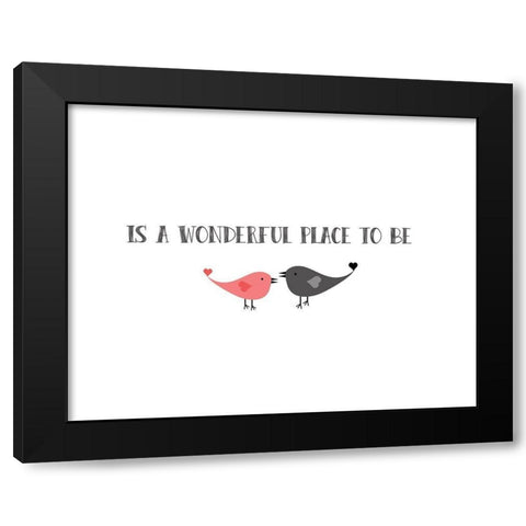 Wonderful Place Black Modern Wood Framed Art Print by CAD DESIGNS