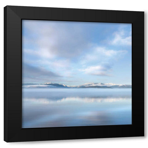 Mirrored Sunrise Black Modern Wood Framed Art Print with Double Matting by Delimont, Danita