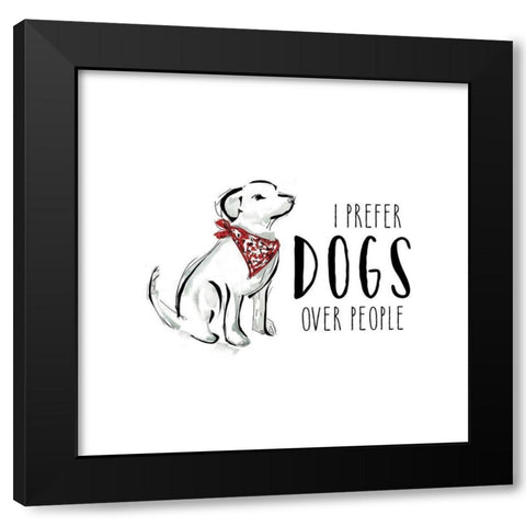Dogs Over People Black Modern Wood Framed Art Print with Double Matting by Murray, Amanda