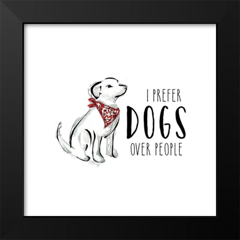 Dogs Over People Black Modern Wood Framed Art Print by Murray, Amanda