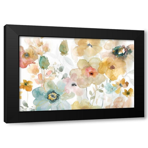 Soft Spring I Black Modern Wood Framed Art Print with Double Matting by Robinson, Carol