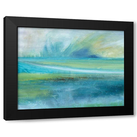 Sunrise Splash Black Modern Wood Framed Art Print with Double Matting by Nan