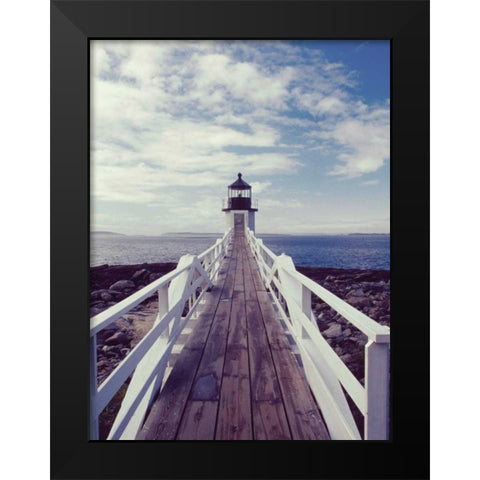 Lighthouse Path Black Modern Wood Framed Art Print by Delimont, Danita