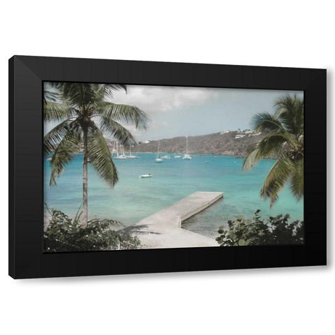 Vacation Black Modern Wood Framed Art Print with Double Matting by Nan