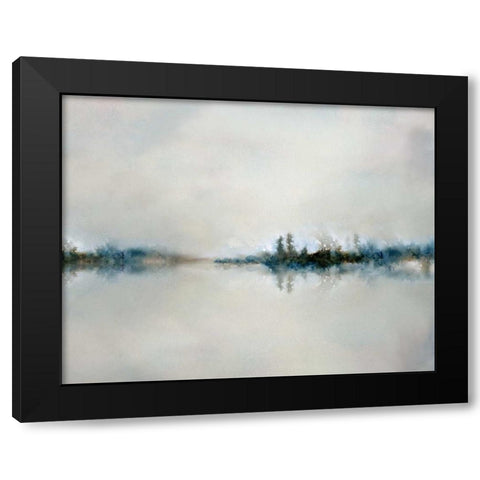 Calm Morning Black Modern Wood Framed Art Print by Nan