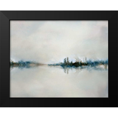 Calm Morning Black Modern Wood Framed Art Print by Nan