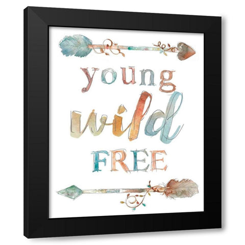 Young Wild Free Black Modern Wood Framed Art Print with Double Matting by Robinson, Carol