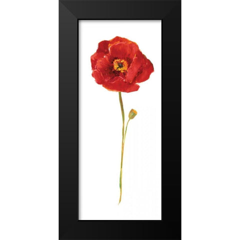 Poppy Pop I Black Modern Wood Framed Art Print by Nan