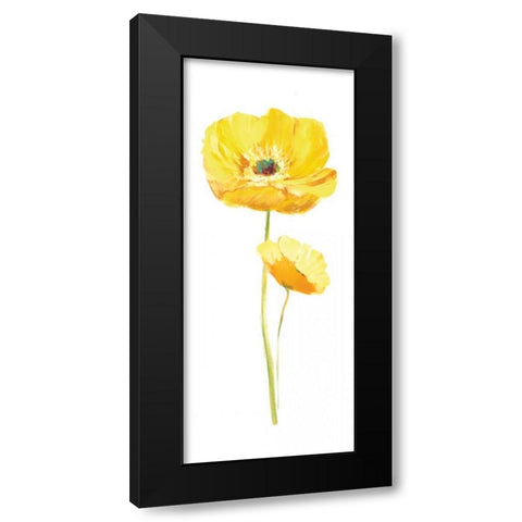 Poppy Pop III Black Modern Wood Framed Art Print with Double Matting by Nan