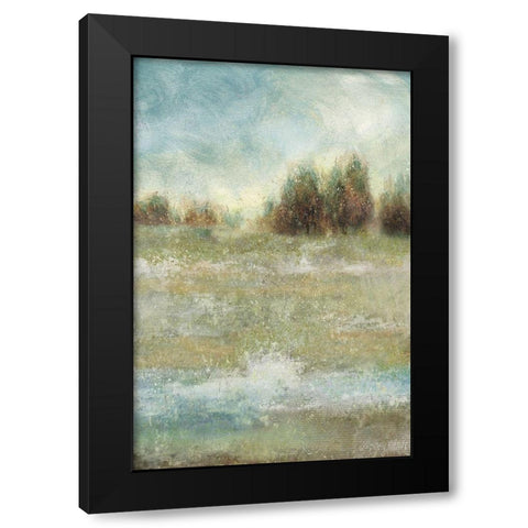 Meadow Enchantment Black Modern Wood Framed Art Print with Double Matting by Nan