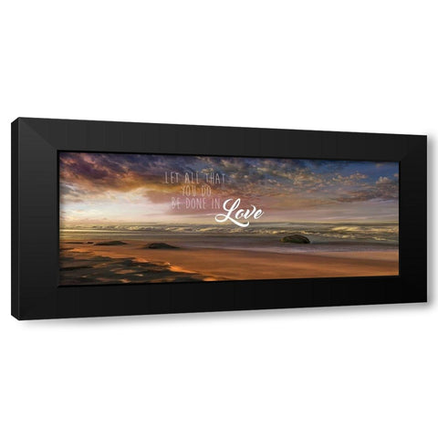 Be Done In Love Black Modern Wood Framed Art Print with Double Matting by Calascibetta, Mike