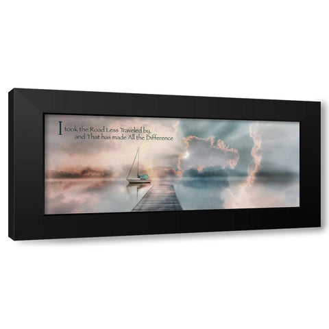 Road Less Traveled Black Modern Wood Framed Art Print with Double Matting by Weisz, Irene