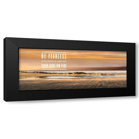 Be Fearless Black Modern Wood Framed Art Print with Double Matting by Calascibetta, Mike