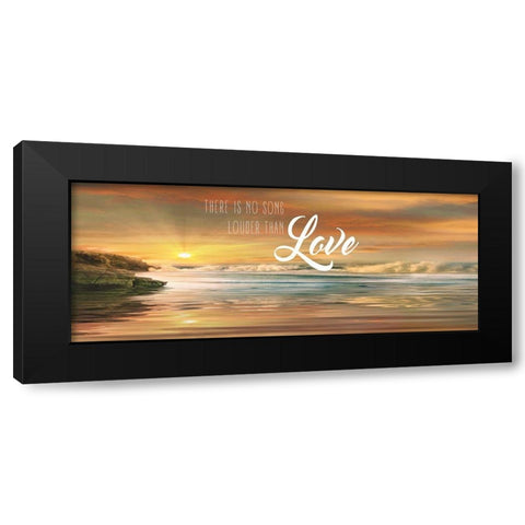 Louder Than Love Black Modern Wood Framed Art Print by Calascibetta, Mike