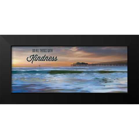 Kindness Black Modern Wood Framed Art Print by Calascibetta, Mike