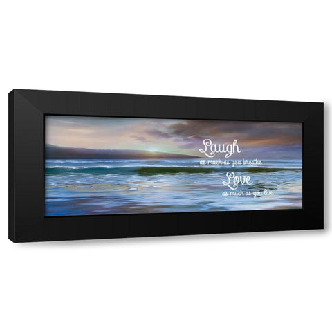 Laugh As Much Black Modern Wood Framed Art Print with Double Matting by Calascibetta, Mike